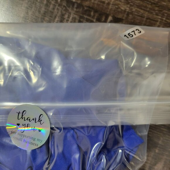 Cato Women M Royal Blue SharkBite Hem Draped  Batwing sleeve Tunic Top‎ Keyhole - Picture 9 of 9